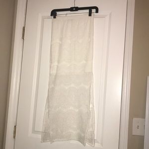 All lace, all white maxi skirt